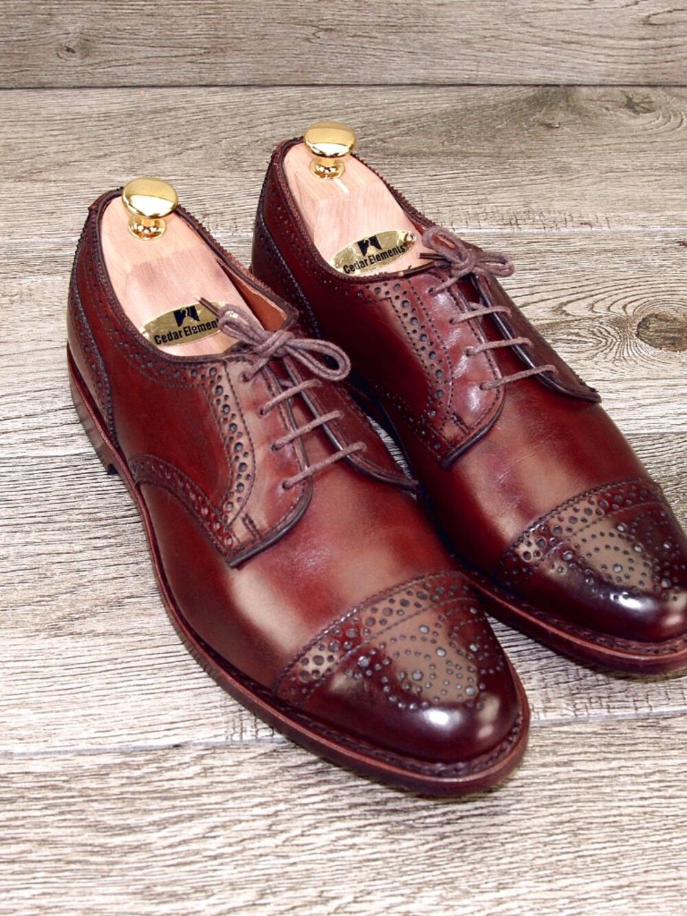 * NIB * $375 Allen Edmonds 6TH AVENUE Derby 7.5 D Dark Chili * add $15 new Trees - Picture 9 of 13